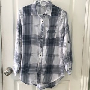 Gray and White Flannel